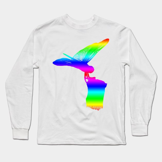 dragonfly Long Sleeve T-Shirt by rickylabellevie